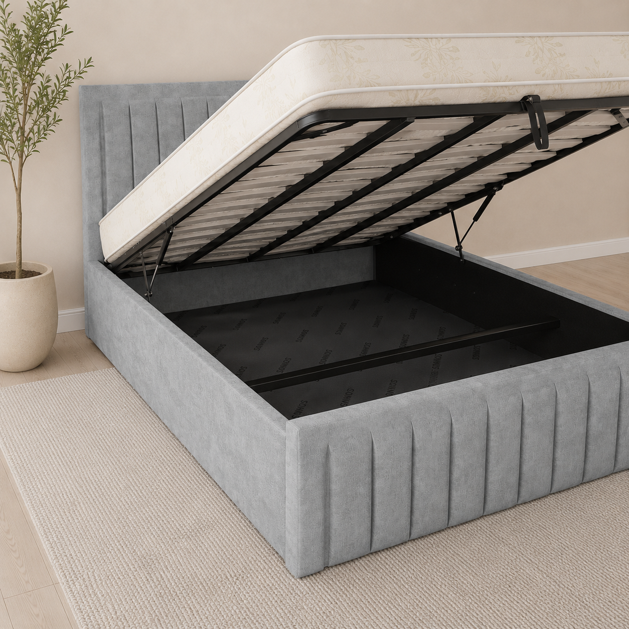 Upholstered Ottoman Bed