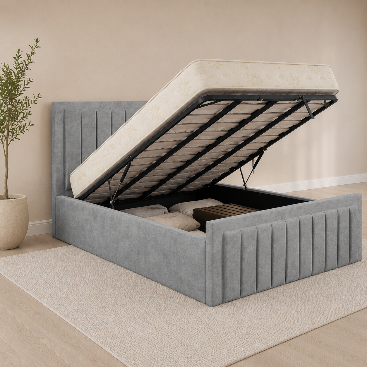 Upholstered Ottoman Bed