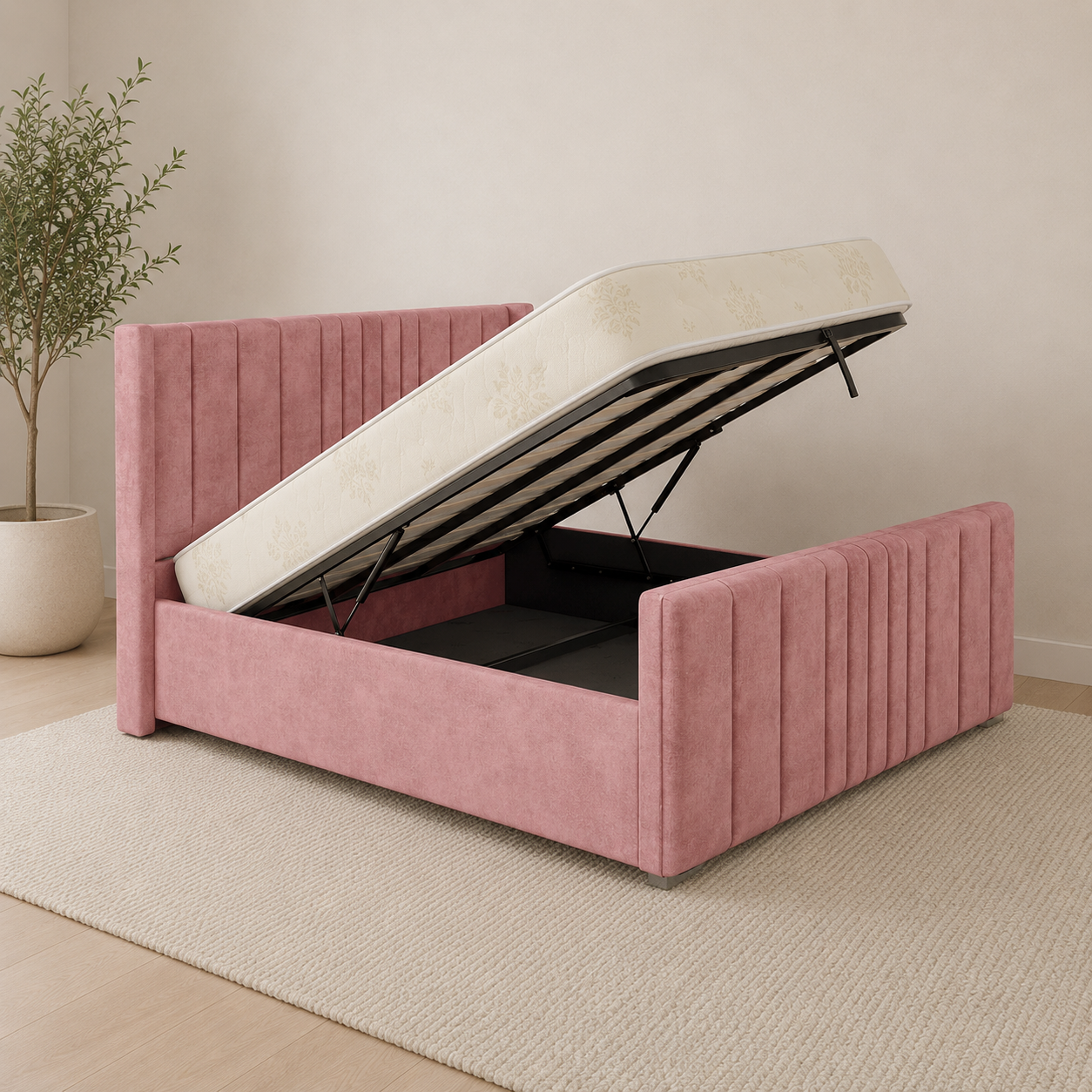 Upholstered Ottoman Bed