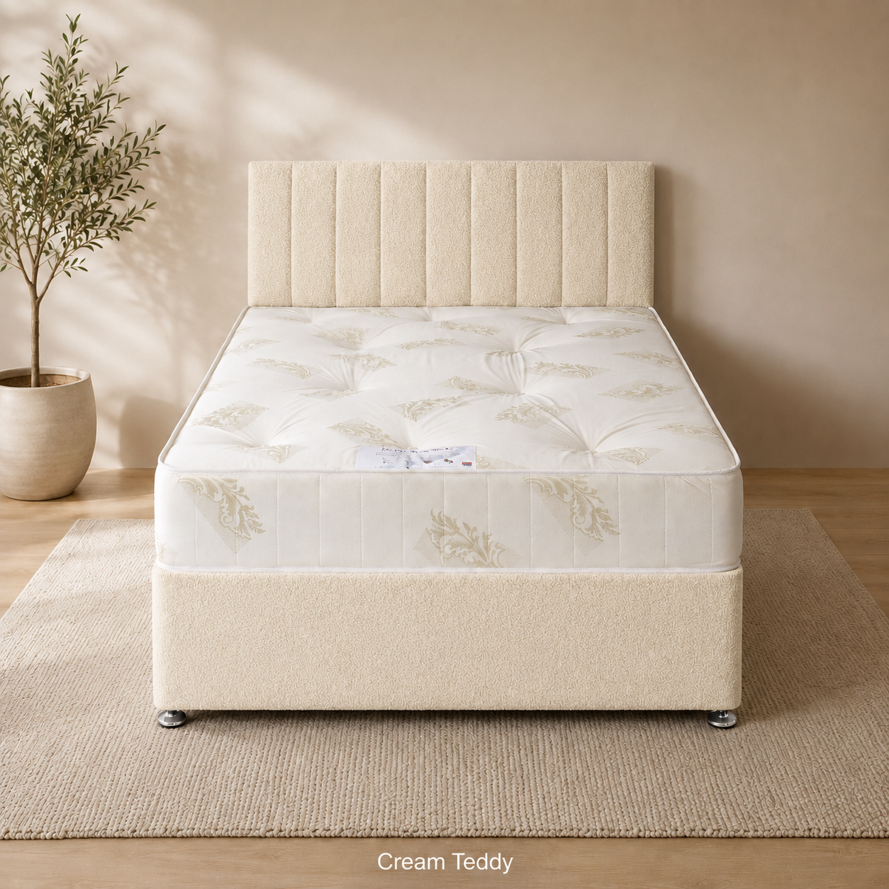 Teddy Divan Bed with Mattress & Headboard