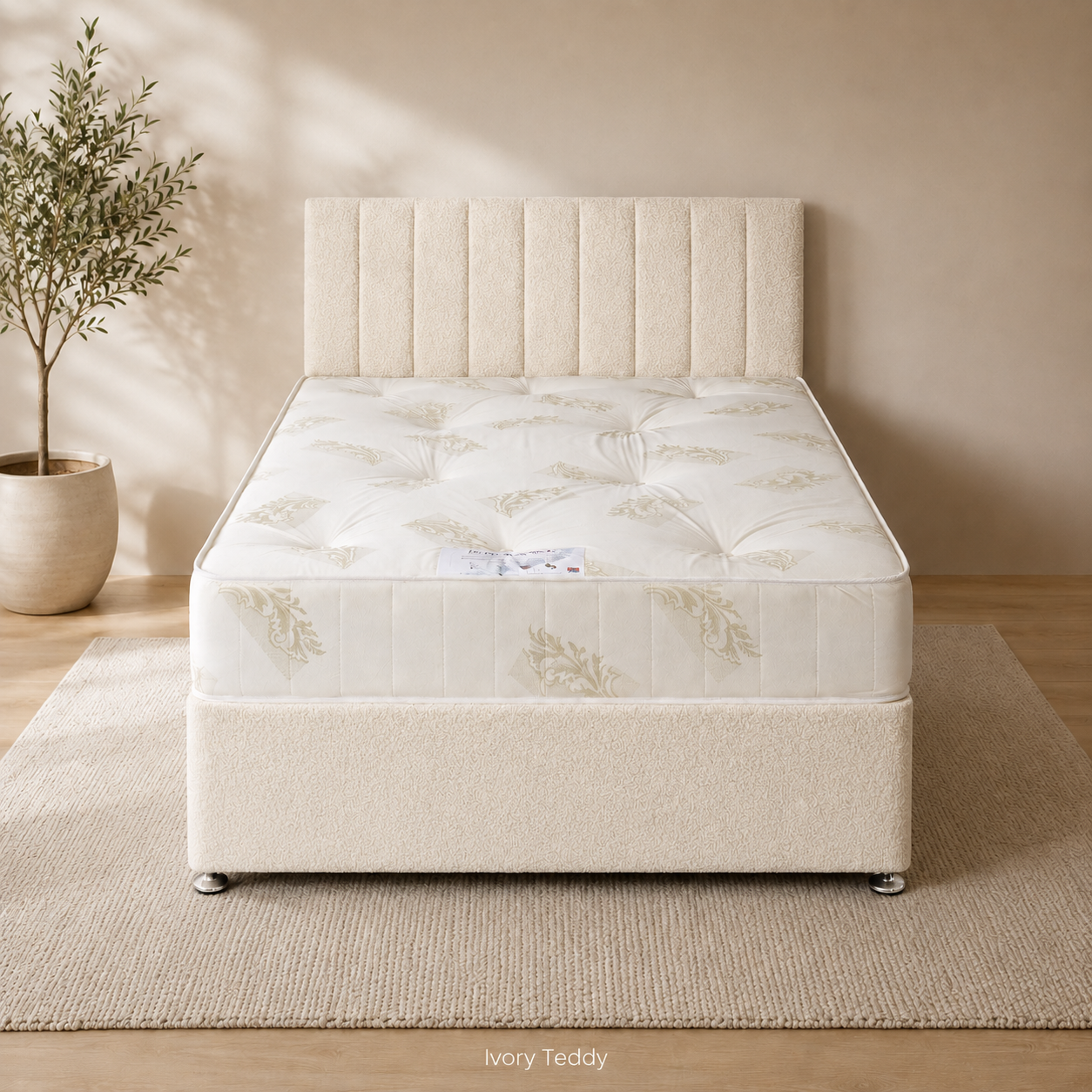Teddy Divan Bed with Mattress & Headboard