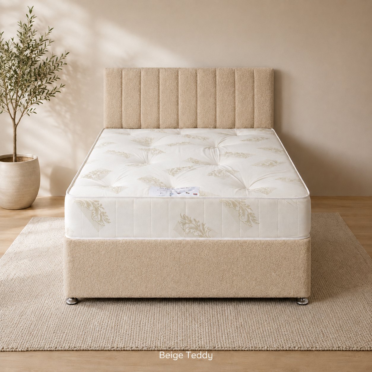Teddy Divan Bed with Mattress & Headboard