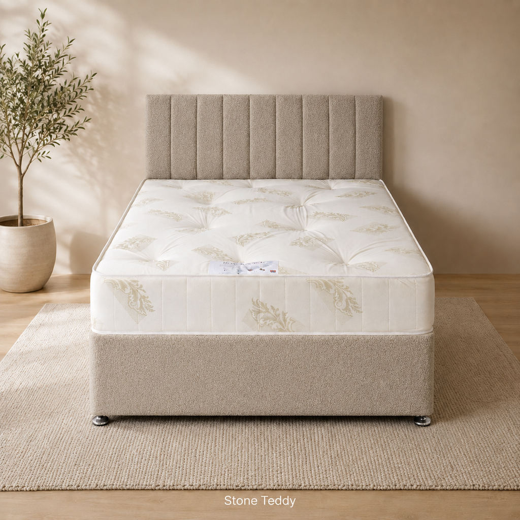 Teddy Divan Bed with Mattress & Headboard