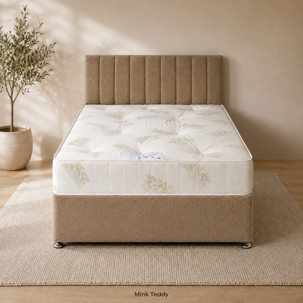 Teddy Divan Bed with Mattress & Headboard