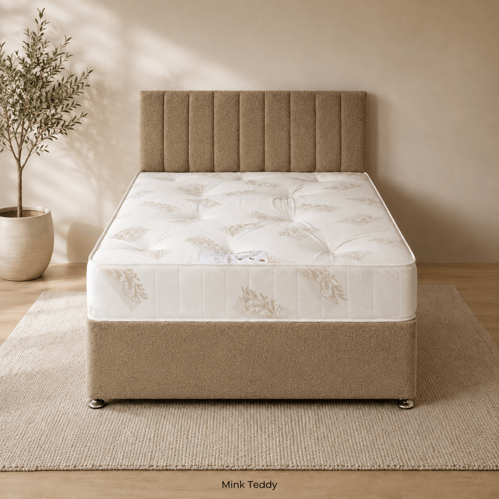 Teddy Divan Bed with Mattress & Headboard