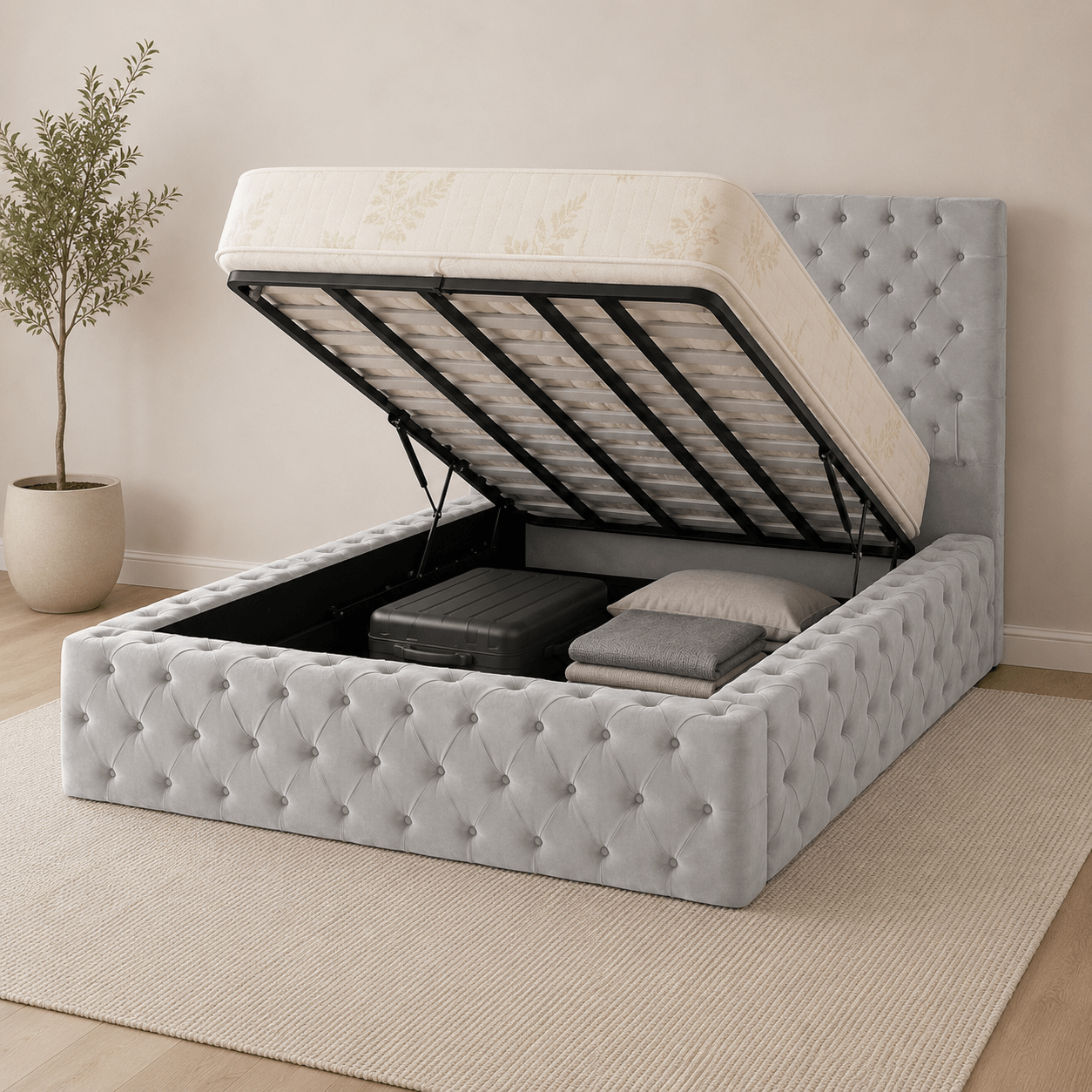 Upholstered Ottoman Bed