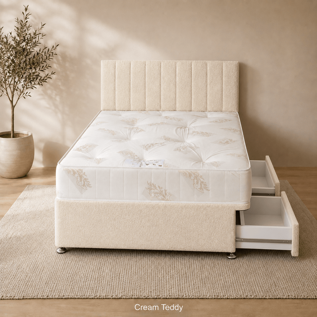 Teddy Divan Bed with Mattress & Headboard