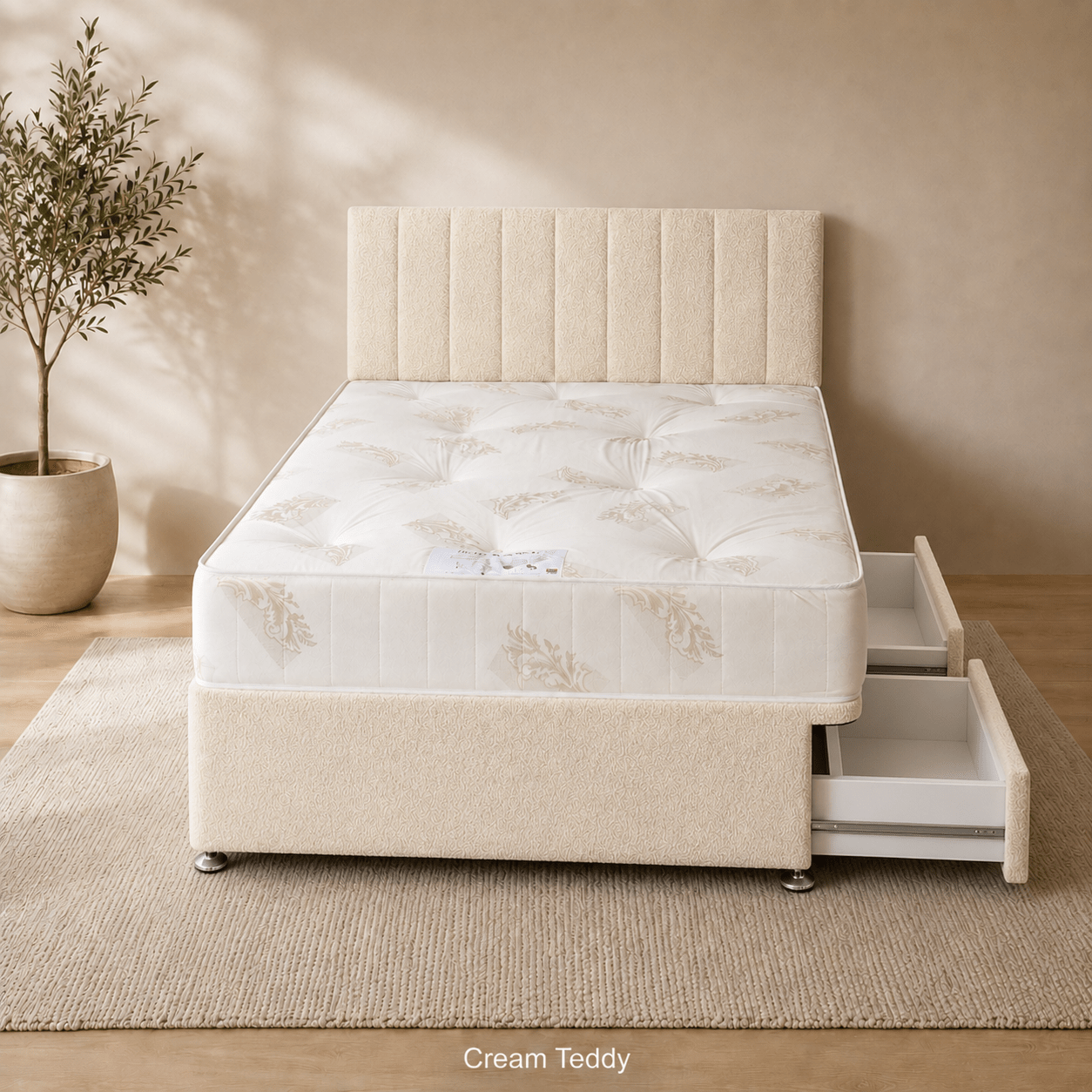 Teddy Divan Bed with Mattress & Headboard