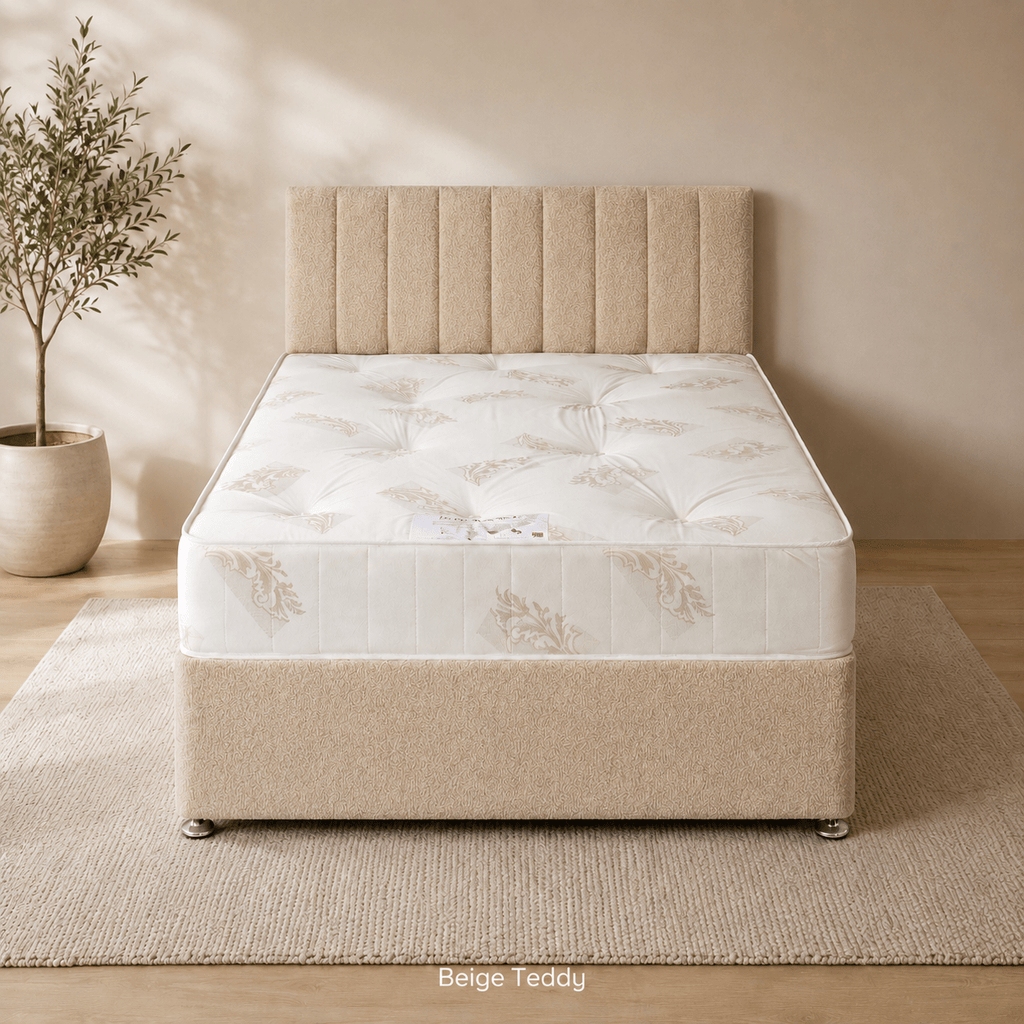 Teddy Divan Bed with Mattress & Headboard