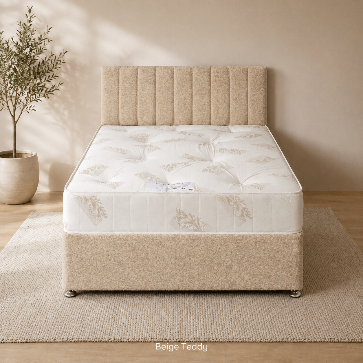 Teddy Divan Bed with Mattress & Headboard