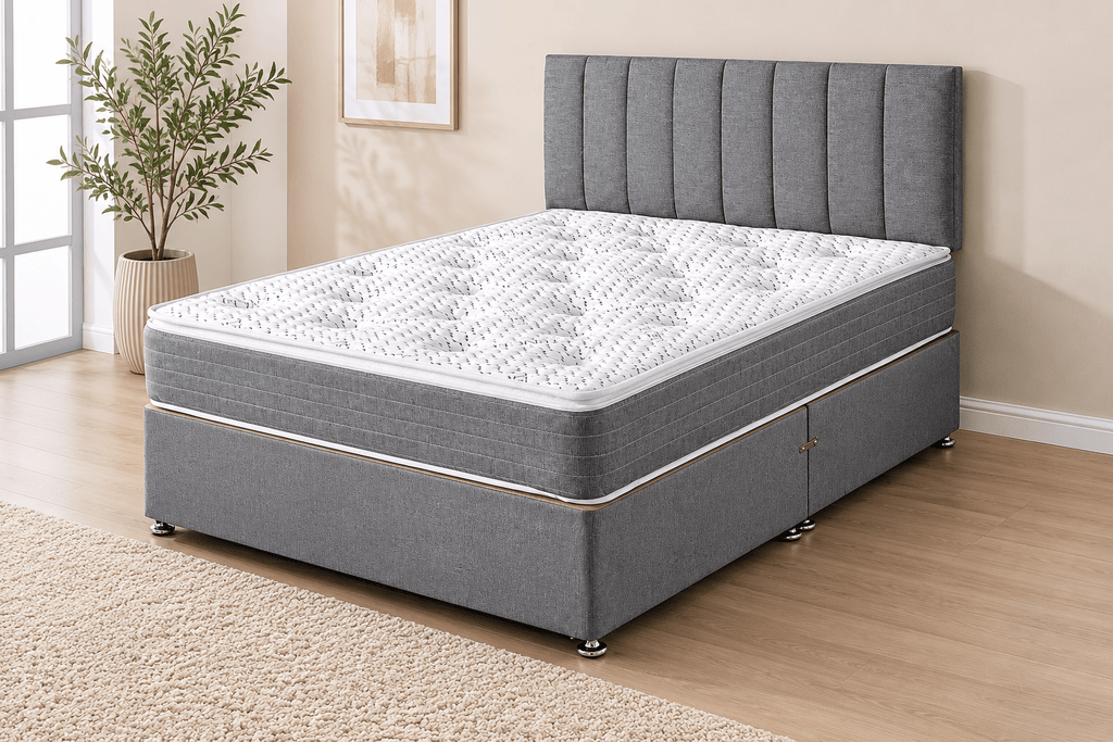 Divan Bed Set with 2000 POCKET PILLOW TOP MATTRESS