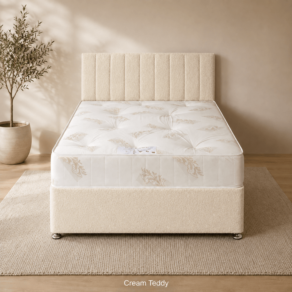 Teddy Divan Bed with Mattress & Headboard