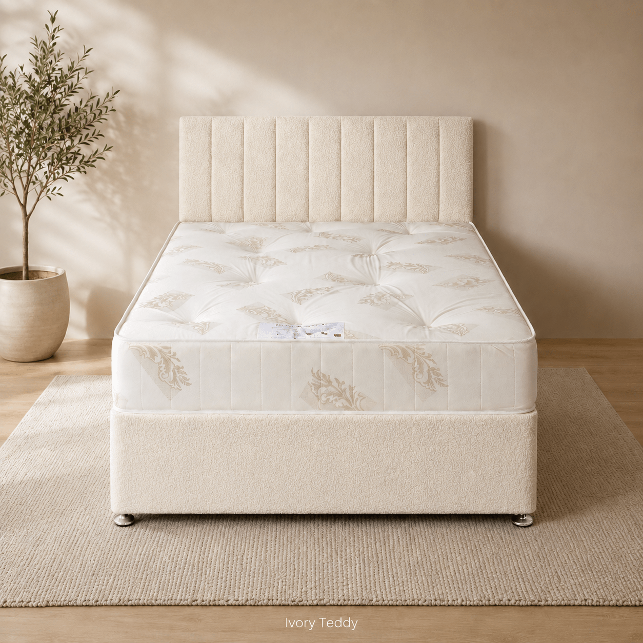 Teddy Divan Bed with Mattress & Headboard