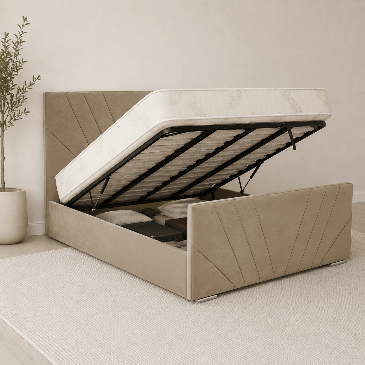 Upholstered Ottoman Bed