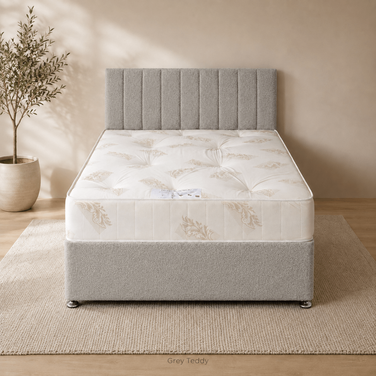 Teddy Divan Bed with Mattress & Headboard